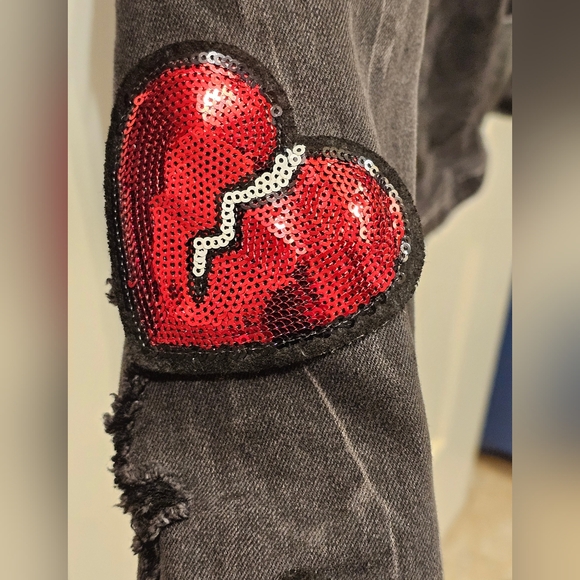 NWT-COTE DE NUITS "Alice in Wonderland/Mad Hatter" Themed  Denim Jean Jacket XL - Picture 13 of 16